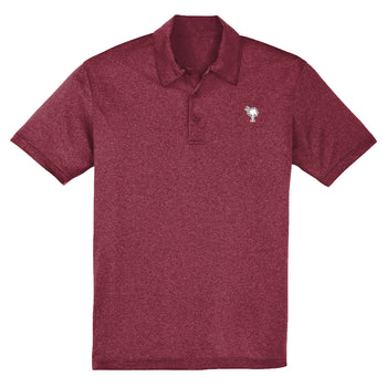Palmetto Tree Embroidery Polo - Cardinal Heather - 460
